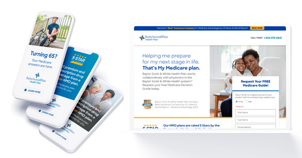 Examples of a range of ads for the same campaign that look different.