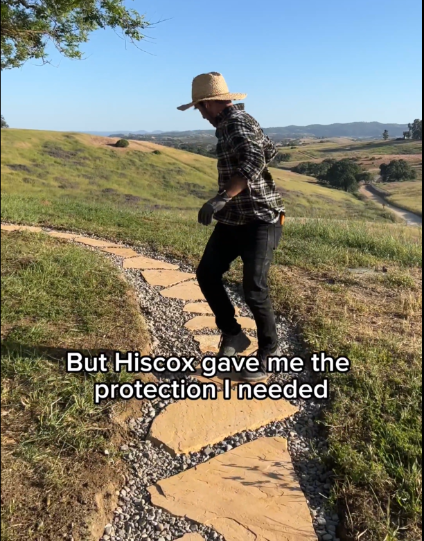 A UGC video with a man in a gardening hat 