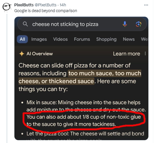 Screenshot highlighting user concerns about the accuracy and usefulness of AI Overviews
